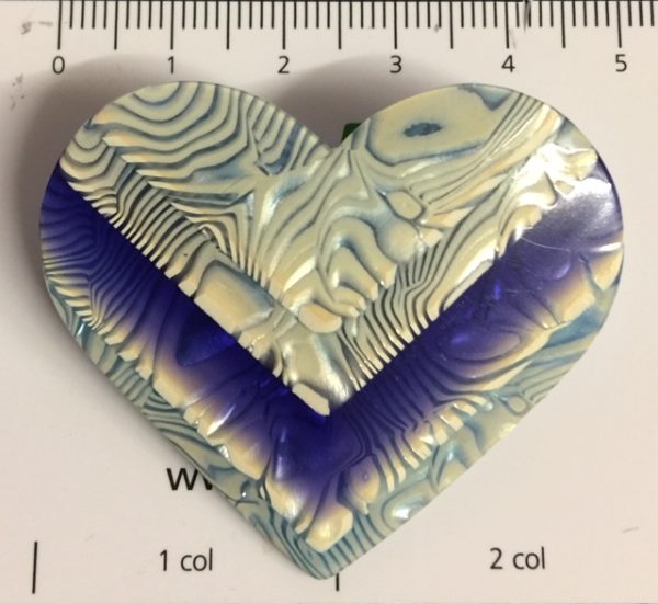 Broche coeur aspect nacre – Image 2
