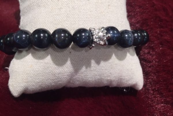 Bracelet Oeil de tigre bleu – Image 2