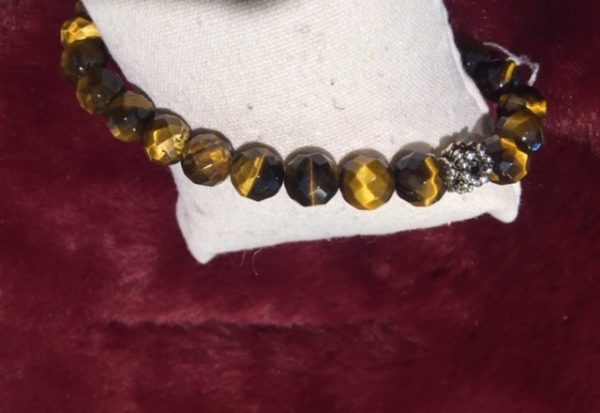 Bracelet Oeil de tigre facetté – Image 2